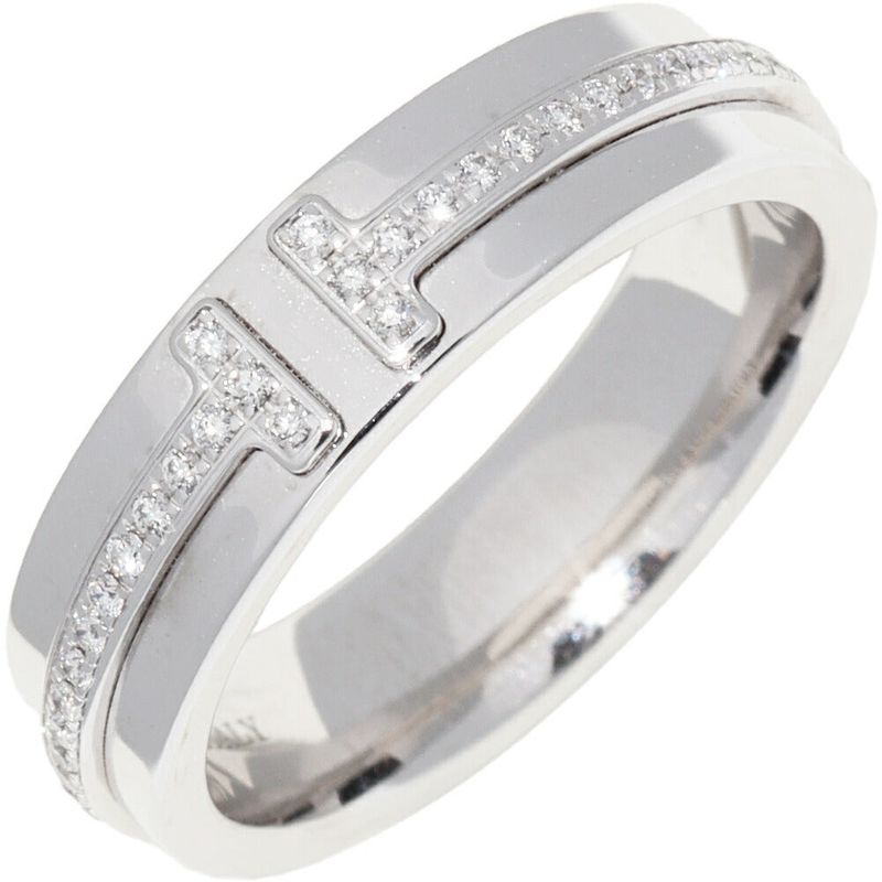 Tiffany  Co K18wg Diamond Ring